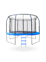 Cama Elastica con malla y Escalera 3.66mt Azul PWRFitness