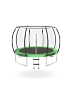 Cama Elastica con malla y Escalera 2.44 mt Verde PWRFitness