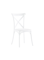 Silla Blanca con Respaldo Cruzado