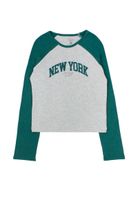 Polera junior niña manga raglan academy 360b