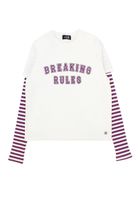 Polera teens niña manga listada move 534