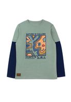 Polera junior niño doble manga foresta 329