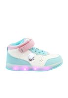 Zapatilla power ligths led caña velcro elástico kids niña 935