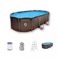 Piscina Estructural Ovalada + Filtro + Escalera Avenli 4.27x2.75x1 m 11m3