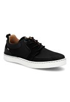 Zapatillas Cordones Cuero Sinj-0-90 Negro