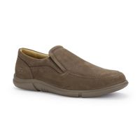 ZAPATOS HOMBRE CUERO SLIP-ON CIBELES-3-02 CAFÉ