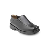ZAPATOS HOMBRE CUERO SLIP-ON 24 FLEX TWISTER-3-72-NEGRO