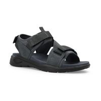 SANDALIAS HOMBRE CUERO Y TEXTIL SAFARI-9-09 GRIS