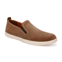 ZAPATOS HOMBRE SLIP-ON CUERO GROMMET-3-13 BEIGE