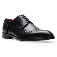 ZAPATOS HOMBRE FORMALES SUELA CUERO MAGNO SENATO-0-03 NEGRO