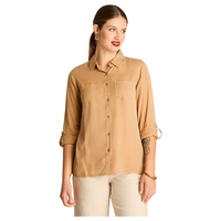 Blusa Lyocell Manga Larga Roll Up