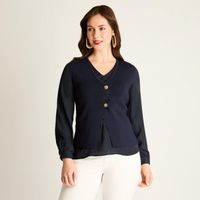 Cardigan Azul sin Mangas