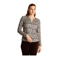 Polera Azul Estampada Escote Mao Hot Touch