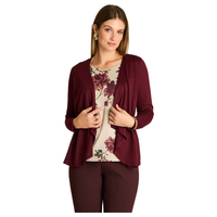 Polera Lanilla Burdeo Twin Set con Tapado