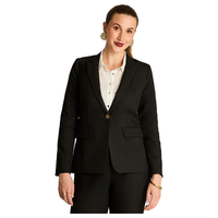 Blazer Negro Manga Larga