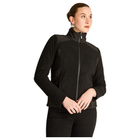 Poleron Polar Negro Manga Larga Elasticidad Baja Sin Forro Calce Normal Tela Punto