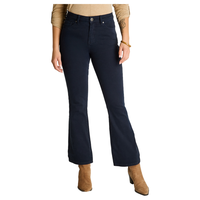 Jeans Azul Mini Flare de Tiro Medio con Cinco Bolsillos