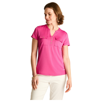 Polera Morado Manga Corta con Bolsillos