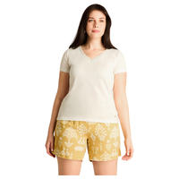 Polera Crudo Escote V Manga Corta