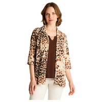 Blusa Mujer Estampado Animal Print Manga 3/4