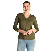 Polera Verde Manga Larga con Detalle de Macramé