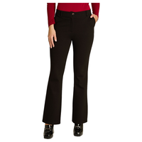 Pantalón Negro Punto Roma Flare con Botón