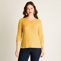 Polera Mostaza con Detalle de Amarra