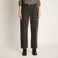 Jeans Cargo Gris Oscuro sin Cierre Frontal