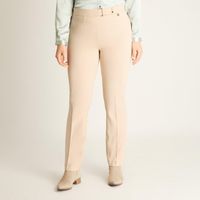 Pantalón Formal Beige Corte Recto