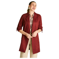 Chaqueta Rojo Manga Larga Elasticidad Nula Sin Forro Calce Normal Tela Bonded