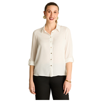 Blusa Camisera Georgette Crudo Básica