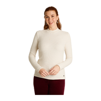 Polera Beige Manga Larga Elasticidad Media Sin Forro Calce Normal Tela Punto