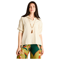 Blusa Arena Manga 3/4 No Elasticado Calce Holgado