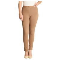 Calza Camel Elasticidad Media Sin Forro Calce Normal Tela Punto