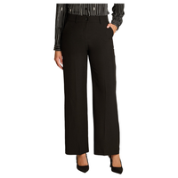 Pantalón Palazzo Negro Formal de Un Botón