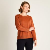 Sweater Terracota con Textura Suave