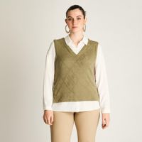 Polera Verde Estilo Doble Pieza