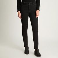 Jeans Skynny Push Up Control De Abdomen Negro