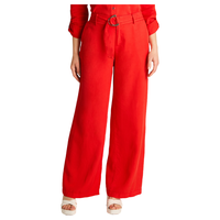 Pantalón Rojo Recto con Lazo