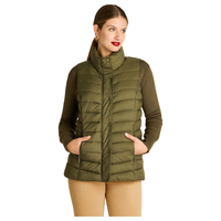 Parka Verde Sin Mangas Elasticidad Nula Sin Forro Calce Normal Tela Plano