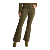 Jeans Verde Elasticidad Media Sin Forro Calce Normal Tela Denim