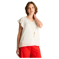Blusa Crudo Volante Elegante