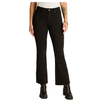 Jeans Negro Mini Flare de Tiro Medio con Cinco Bolsillos