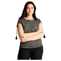 Polera Negro Manga Corta Elasticidad Media Sin Forro Calce Normal