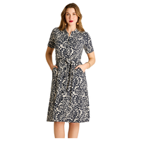 Vestido Midi Azul Sin Forro