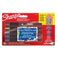 5 Marcadores Sharpie Acrilicos Punta Pincel Color Surtido