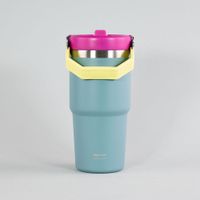 Botella Insulada Con Mango 590ML Flask Keep Celeste