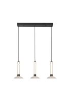 LAMPARA COLGANTE DUNIA VIDRIO LED 3 LUCES