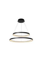 LAMPARA COLGANTE DUO VIDAL NEGRO MATE Ø78CM