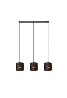 LAMPARA COLGANTE ROSAS NEGRO 3XE27